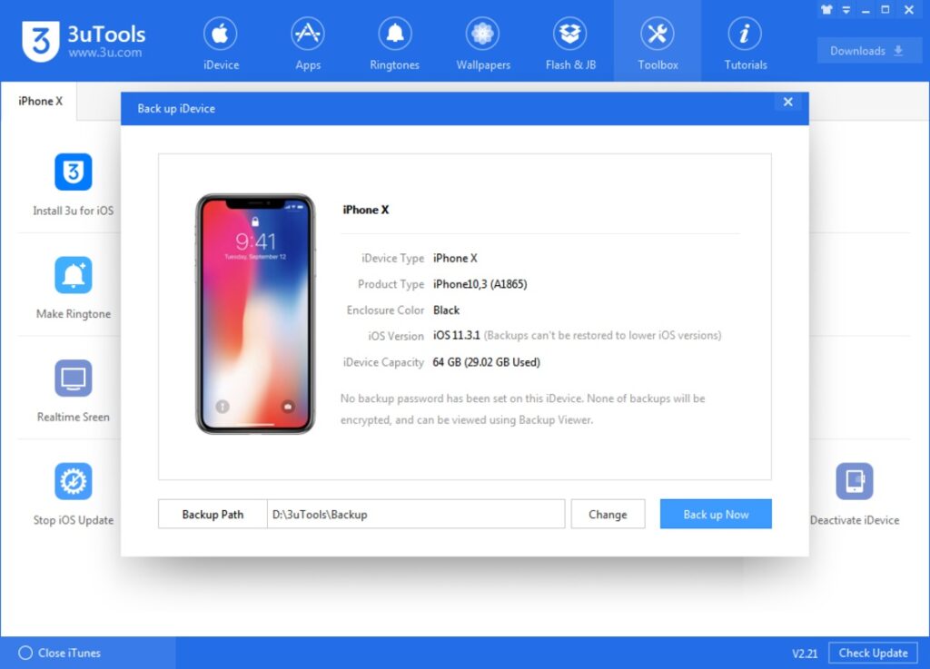 برنامج 3uTools - لقطة شاشة 1