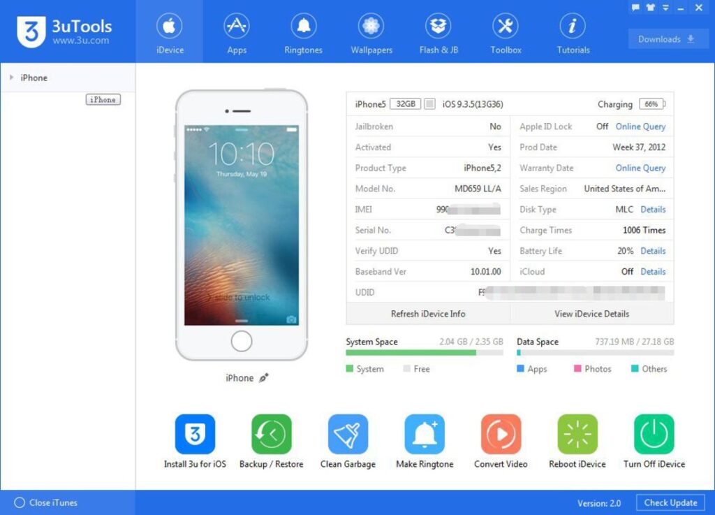 برنامج 3uTools - لقطة شاشة 4