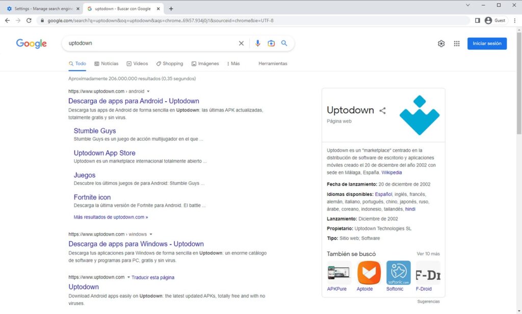 برنامج Google Chrome - لقطة شاشة 3