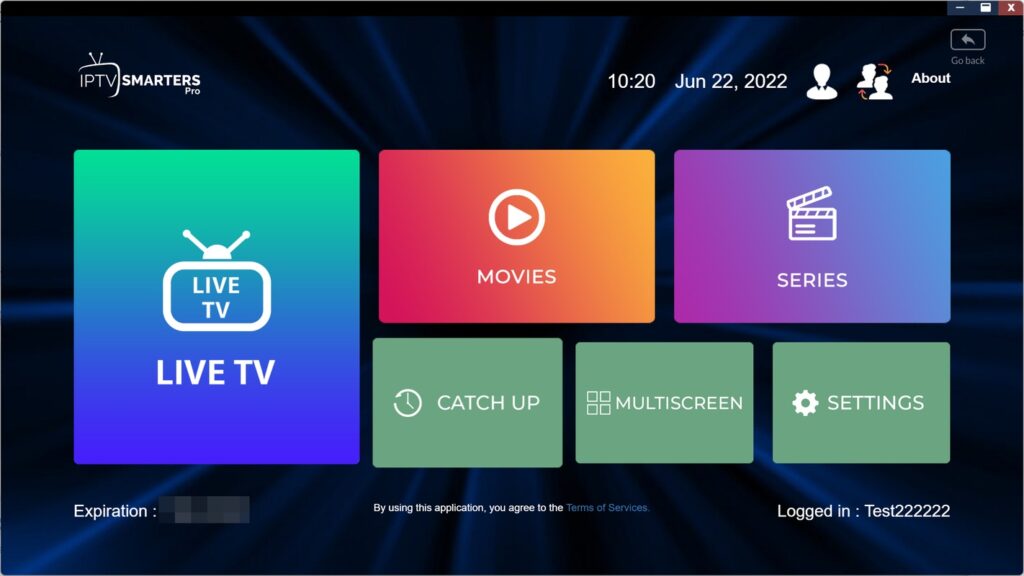 برنامج IPTV Smarters Pro - لقطة شاشة 1