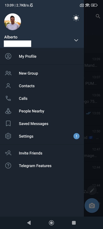 تطبيق Telegram - لقطة شاشة 1