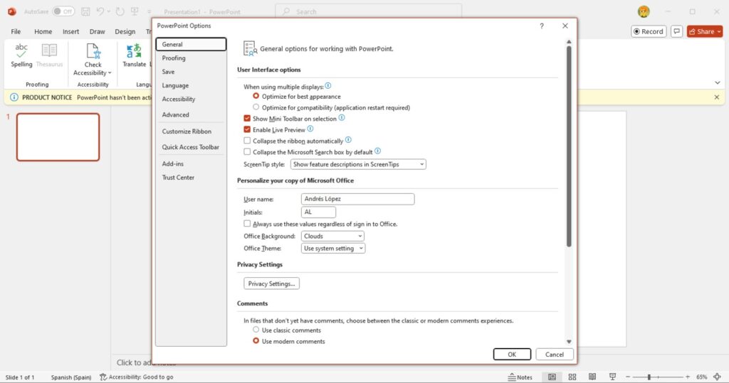 برنامج Microsoft PowerPoint - لقطة شاشة 2