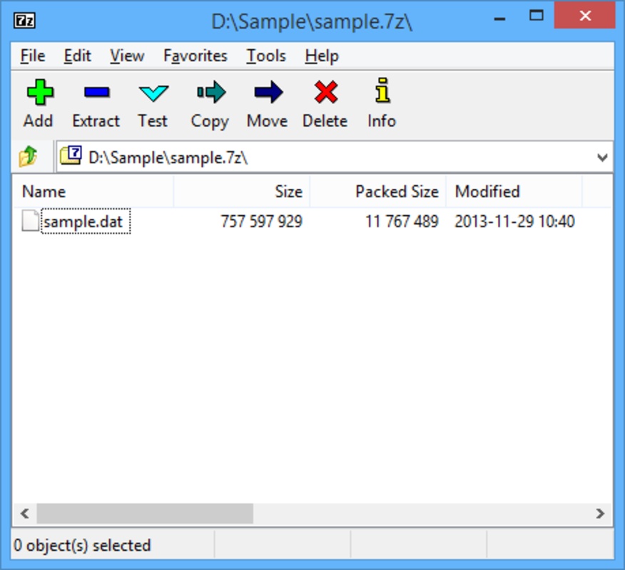 برنامج 7-Zip - لقطة شاشة 2