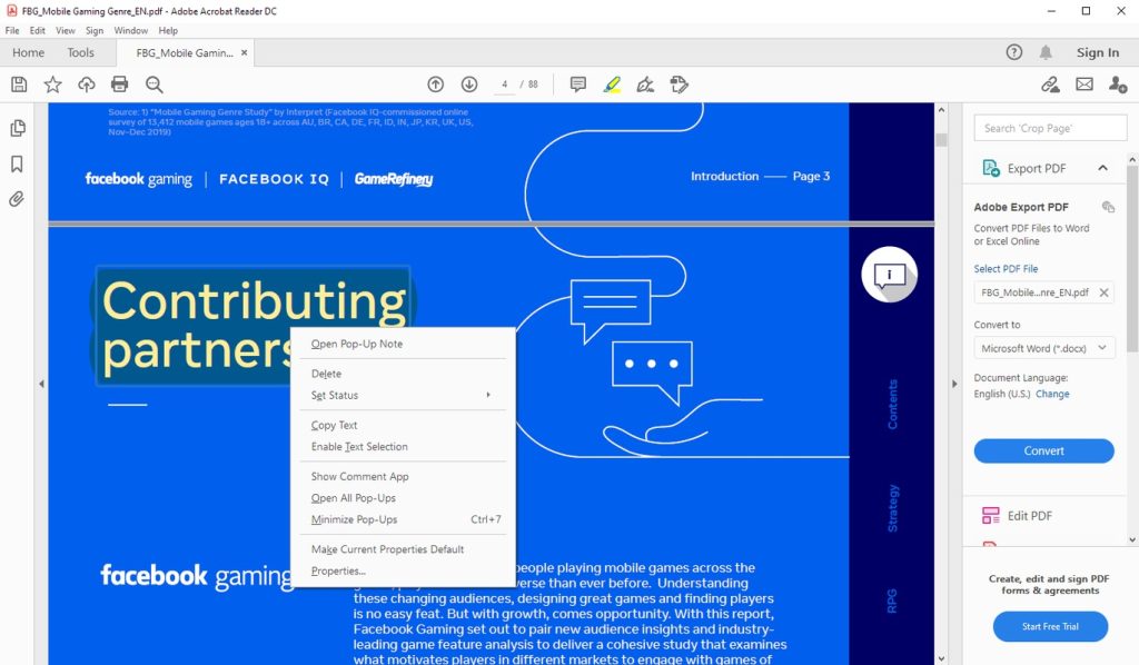 برنامج Adobe Acrobat Reader DC - لقطة شاشة 3