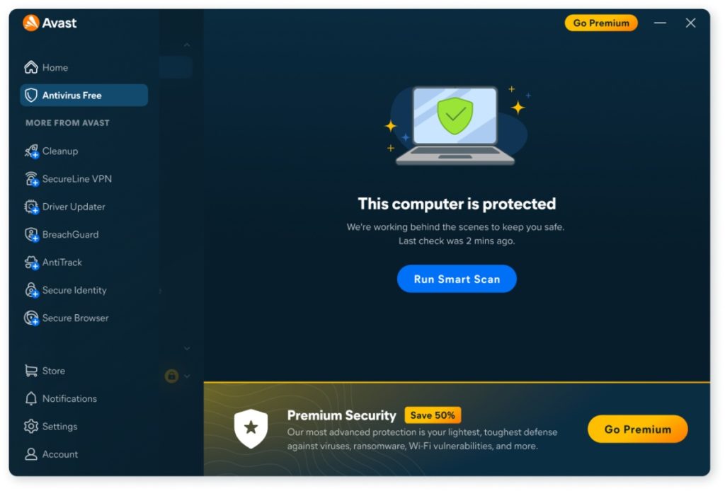 برنامج Avast One Free Antivirus - لقطة شاشة 1