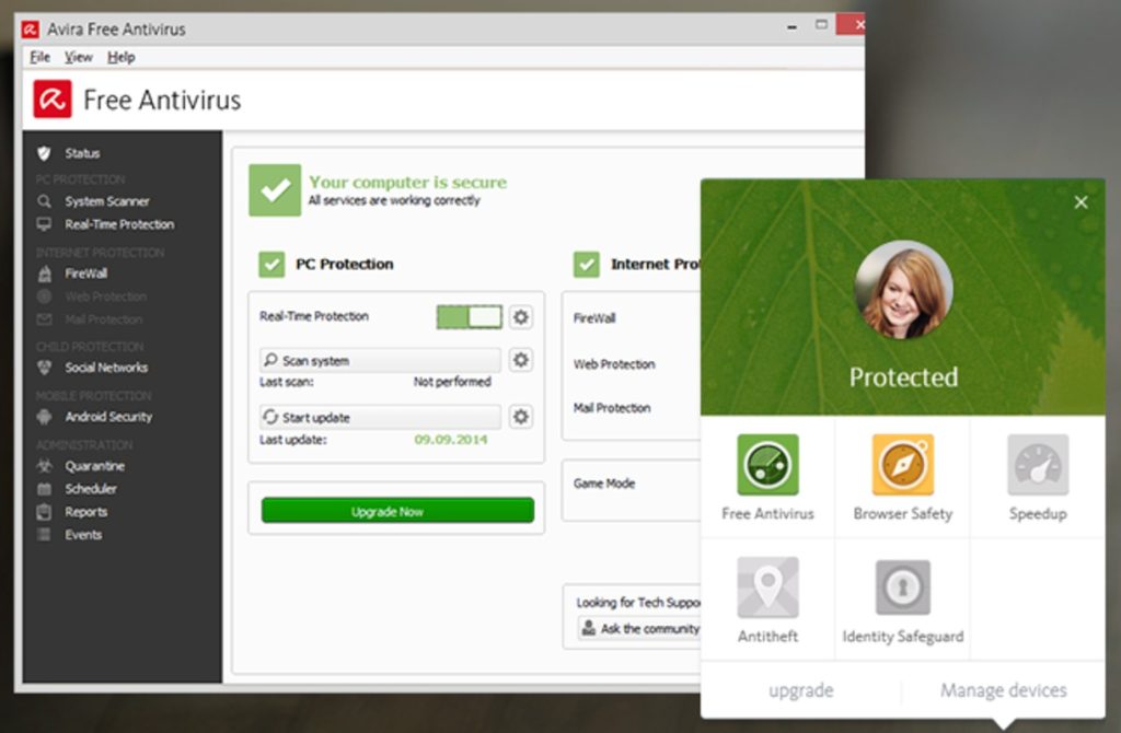 برنامج Avira Free Security - لقطة شاشة 2