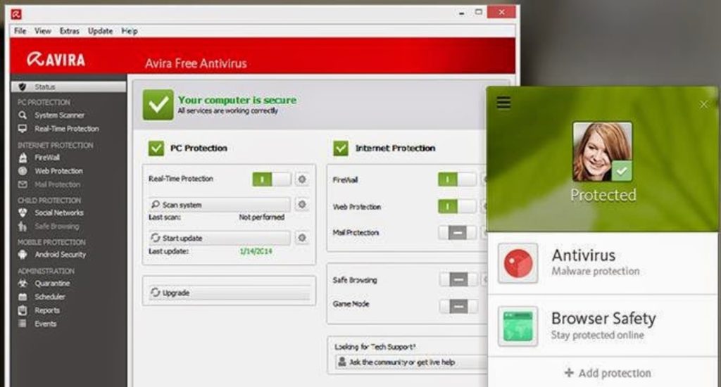 برنامج Avira Free Security - لقطة شاشة 4