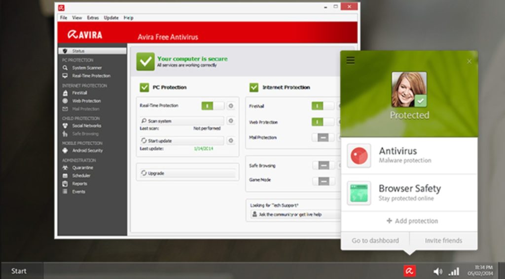 برنامج Avira Free Security - لقطة شاشة 5