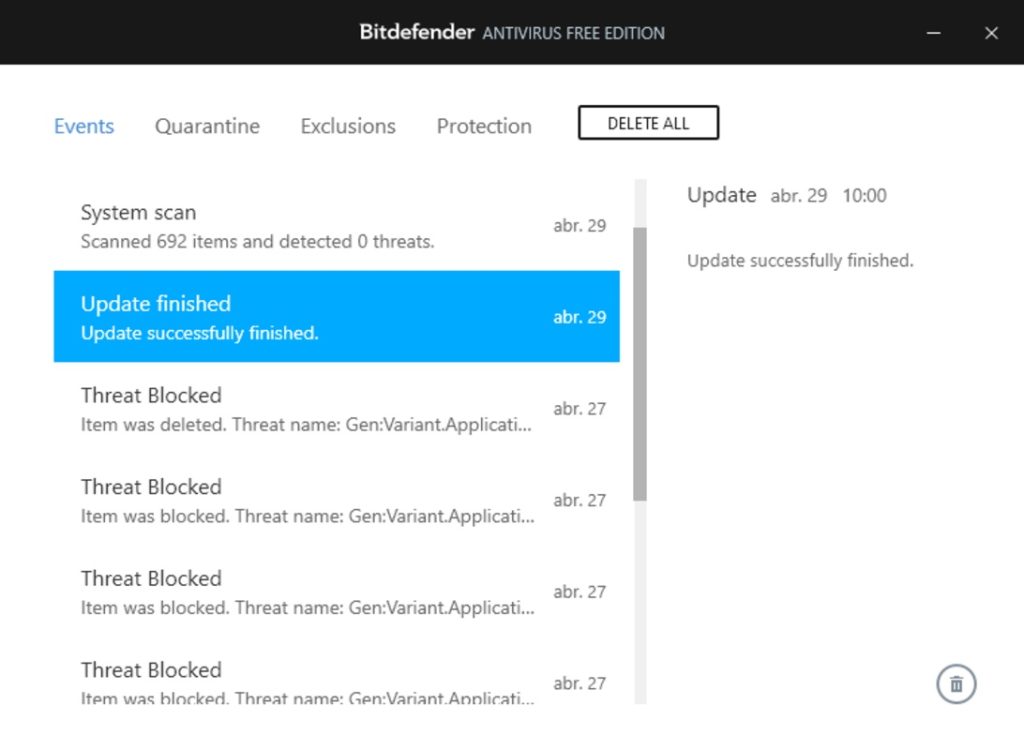 برنامج BitDefender Free Edition - لقطة شاشة 3
