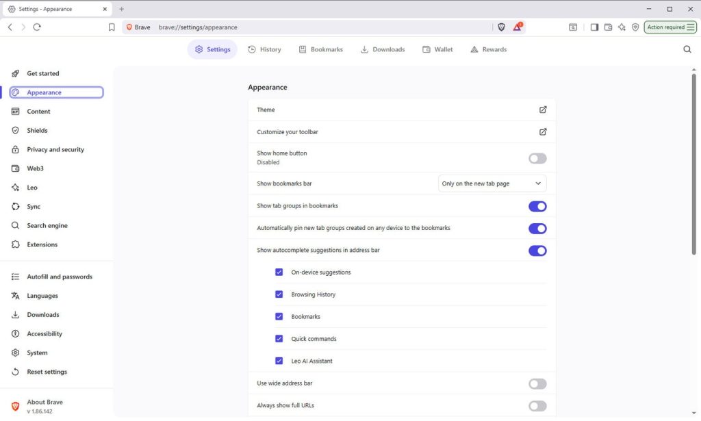 برنامج Brave Browser - لقطة شاشة 2