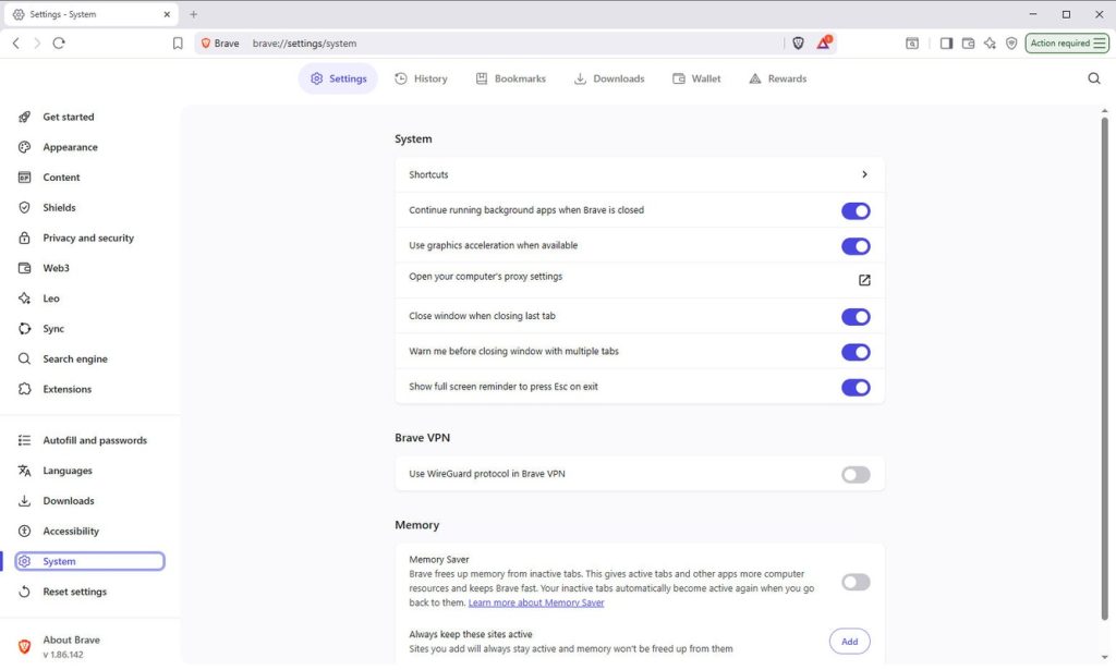 برنامج Brave Browser - لقطة شاشة 4