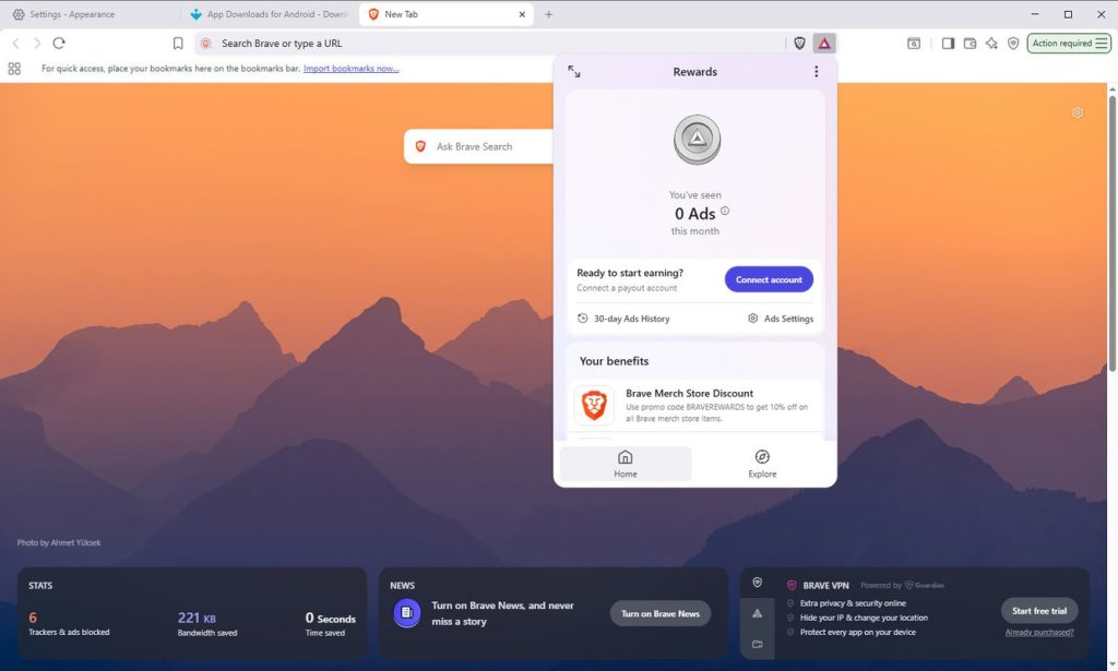برنامج Brave Browser - لقطة شاشة 5