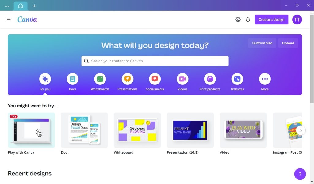 برنامج Canva - لقطة شاشة 1