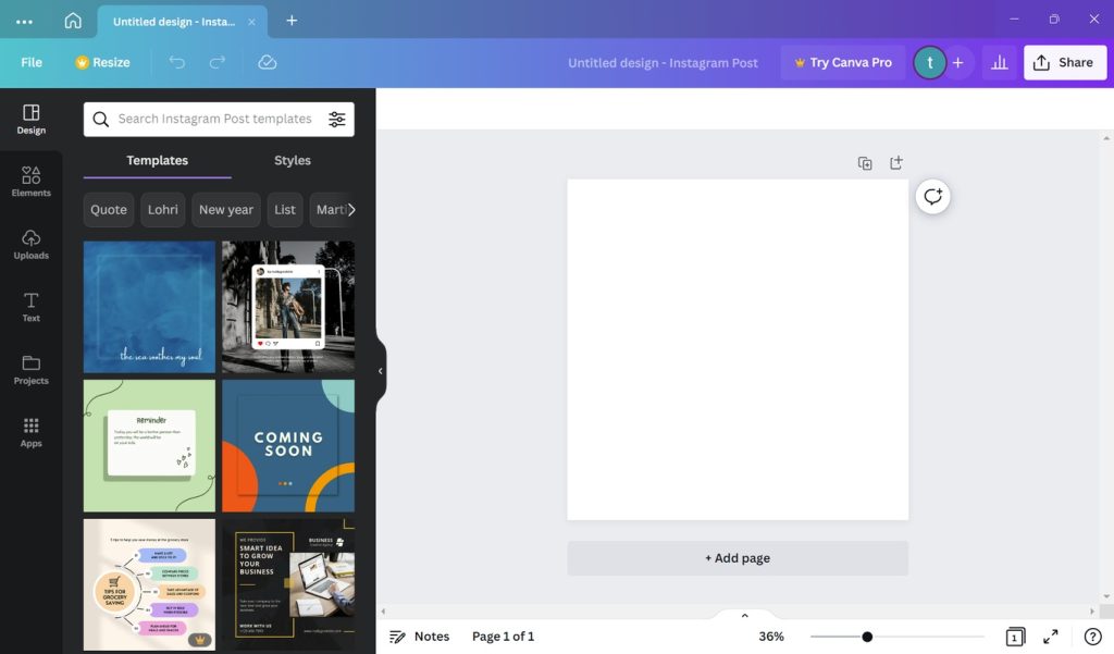برنامج Canva - لقطة شاشة 2