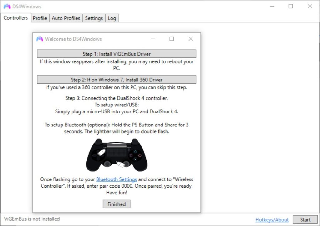 برنامج DS4Windows - لقطة شاشة 1
