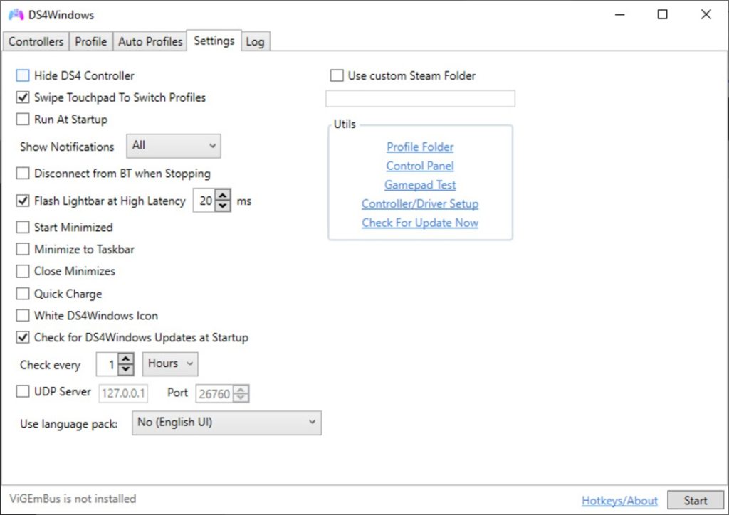 برنامج DS4Windows - لقطة شاشة 2