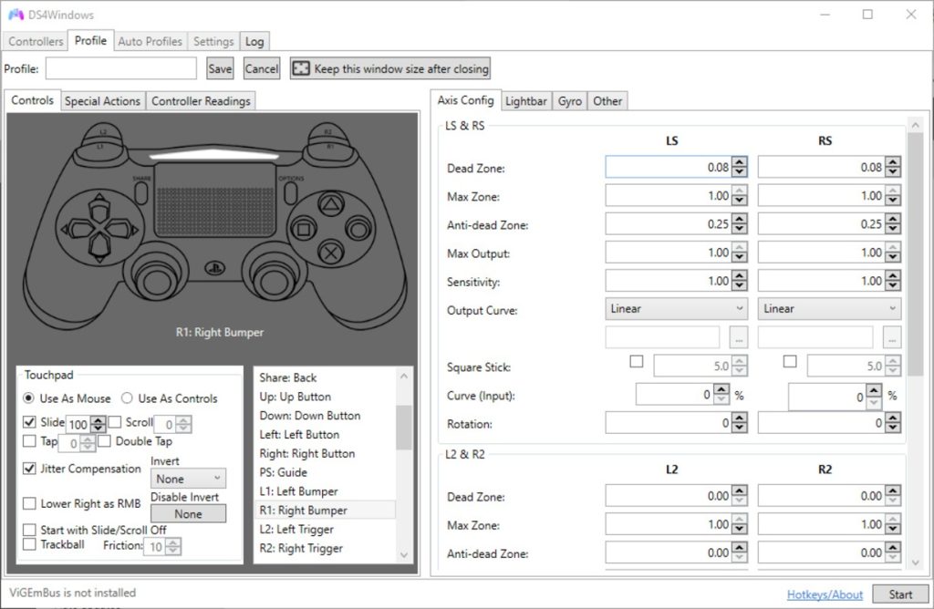 برنامج DS4Windows - لقطة شاشة 4