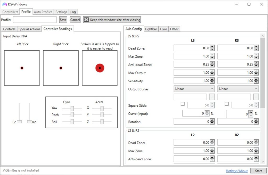 برنامج DS4Windows - لقطة شاشة 5