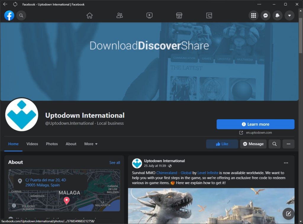 برنامج Facebook - لقطة شاشة 1
