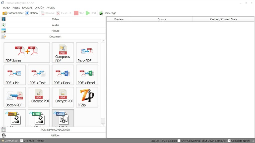 برنامج FormatFactory - لقطة شاشة 4