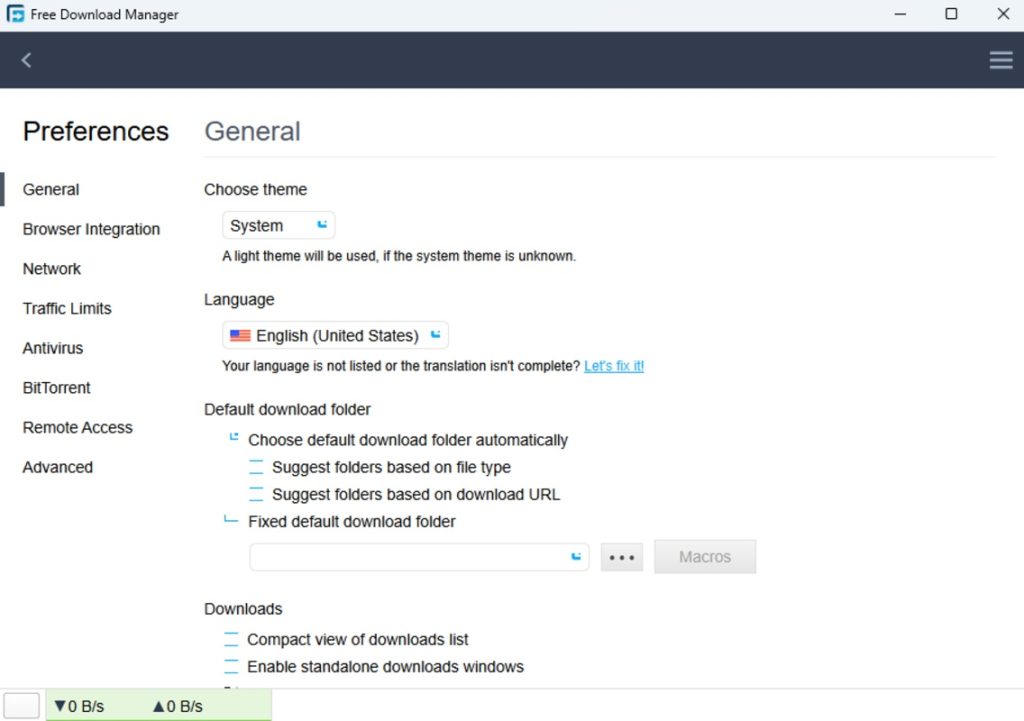 برنامج Free Download Manager - لقطة شاشة 5