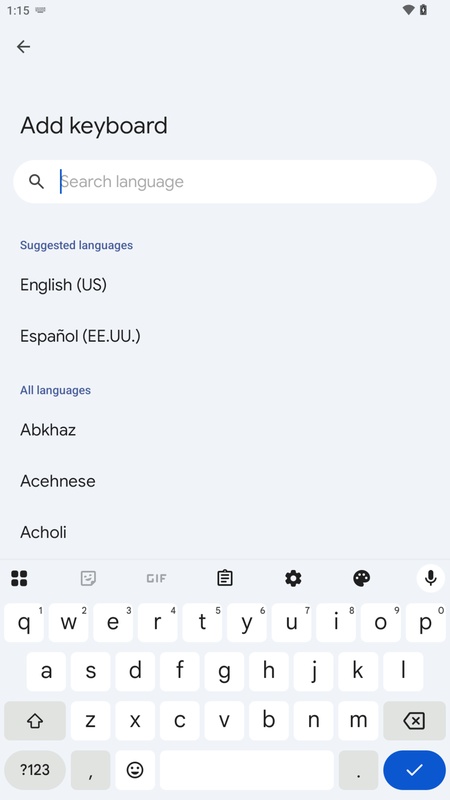 تطبيق Gboard - لقطة شاشة 1