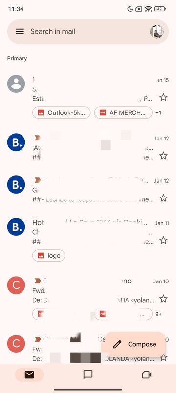تطبيق Gmail - لقطة شاشة 2