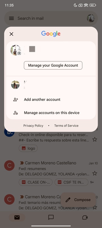 تطبيق Gmail - لقطة شاشة 3