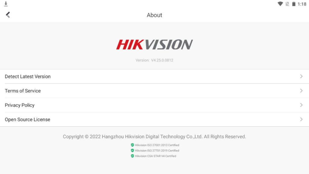 تطبيق Hik-Connect - لقطة شاشة 5