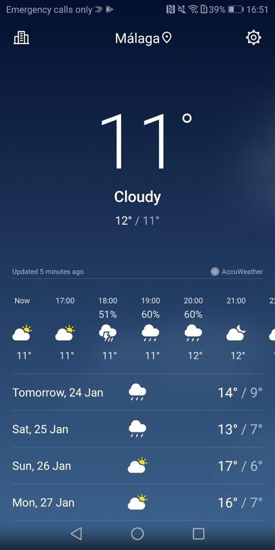 تطبيق HUAWEI Weather - لقطة شاشة 1