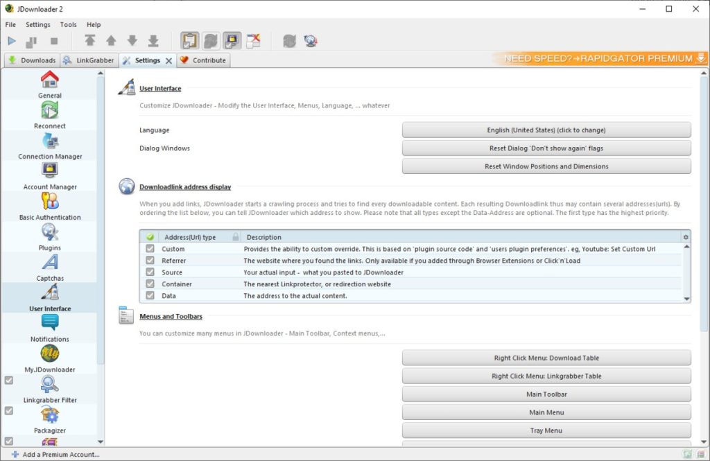 برنامج JDownloader - لقطة شاشة 5