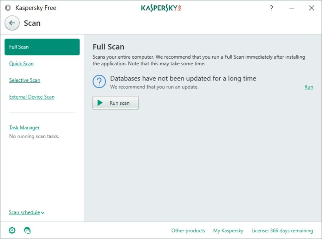 برنامج Kaspersky Free - لقطة شاشة 4