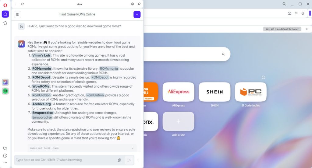 برنامج Opera - لقطة شاشة 1