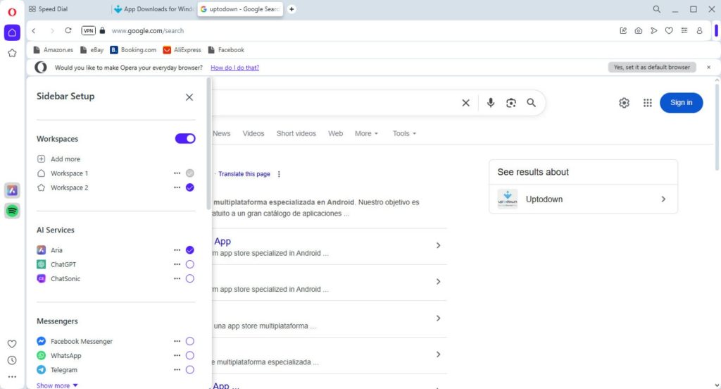 برنامج Opera - لقطة شاشة 2