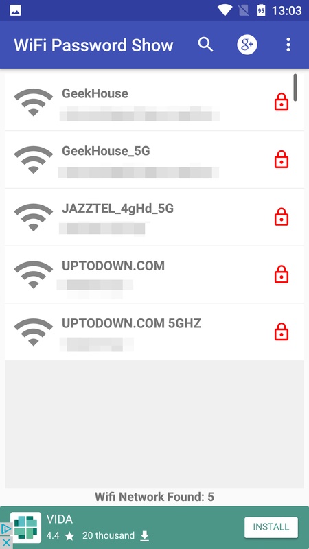 تطبيق WiFi Password Show - لقطة شاشة 3