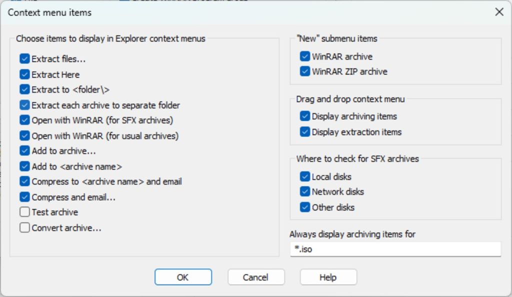 برنامج WinRAR - لقطة شاشة 2