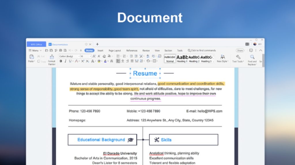 برنامج WPS Office - لقطة شاشة 4